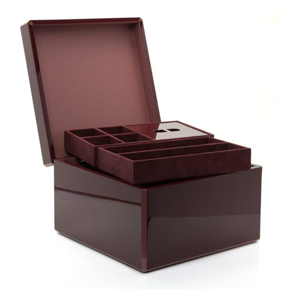 Hermes Lacquered Wood Smooth Taurillon Facettes Jewelry Box 7 of 8
