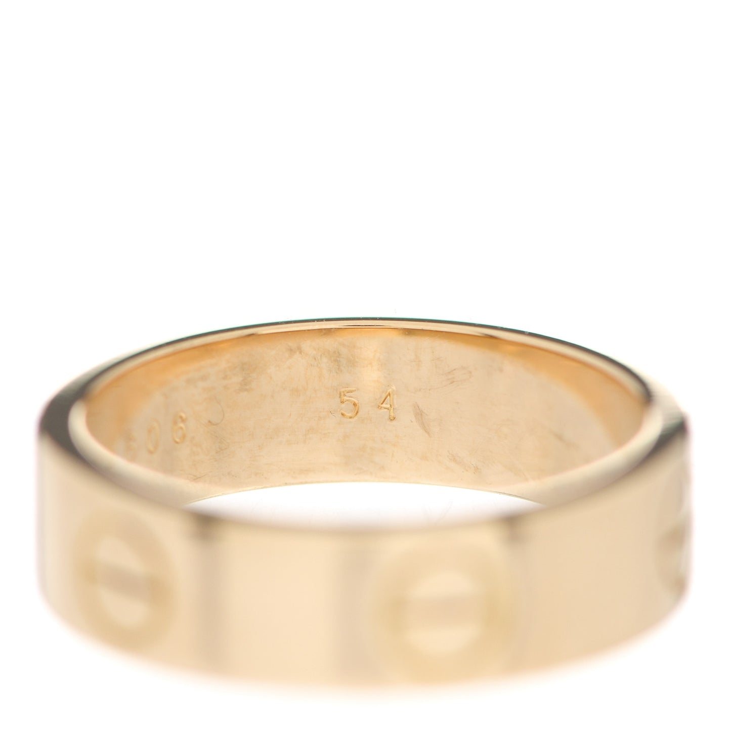 18K Yellow Gold 5.5mm LOVE Ring 54 6.75