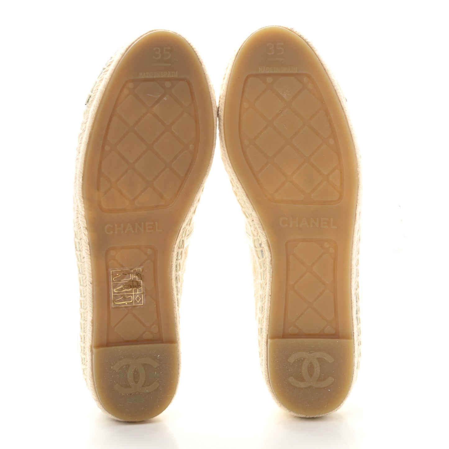 Macrame Patent CC Espadrilles 35 Beige Ivory