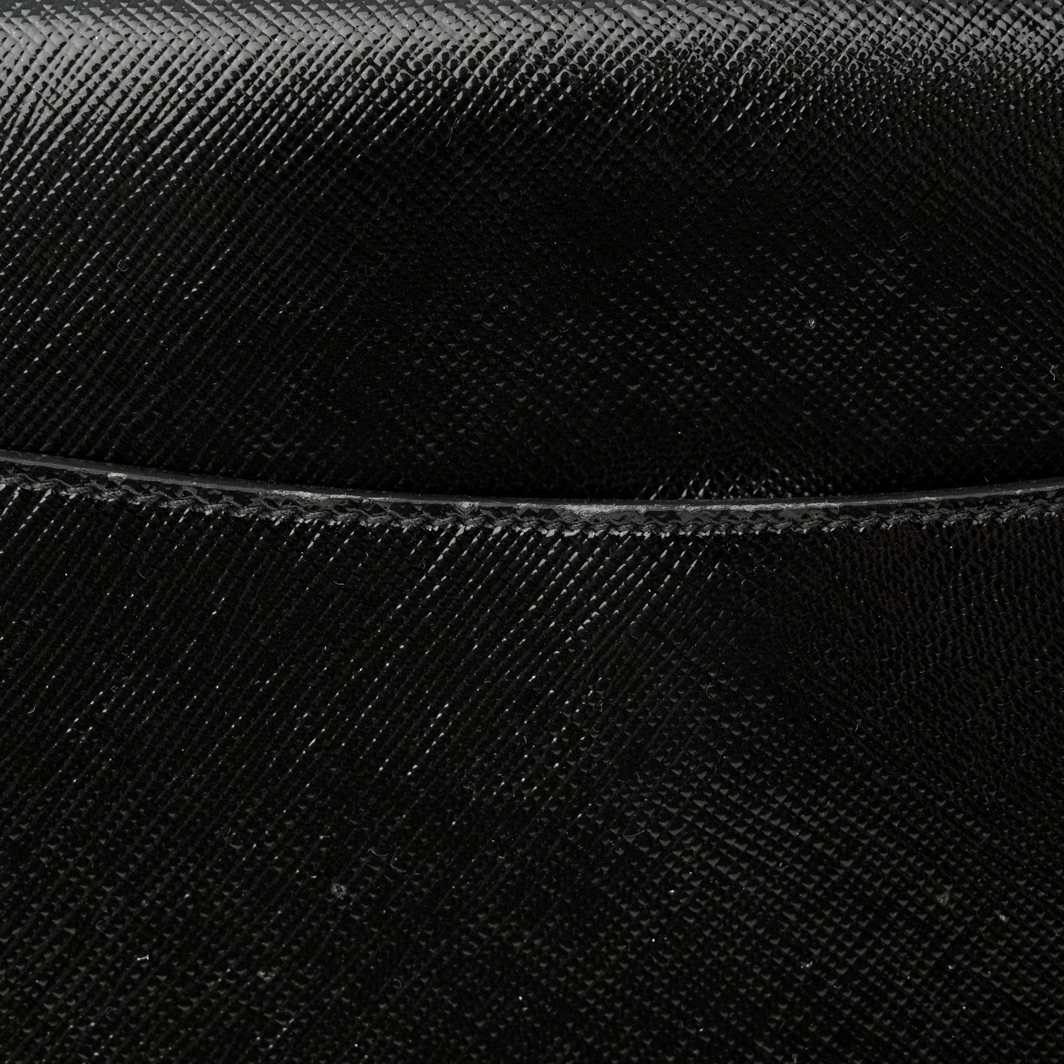 Prada Saffiano Vernice Messenger Bag Black 12 of 17