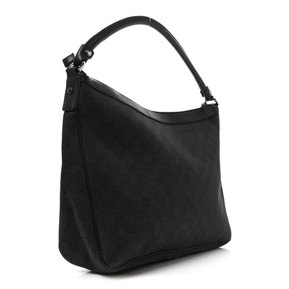 Gucci Monogram Medium Abbey Pocket Hobo Tote Black 2 of 9
