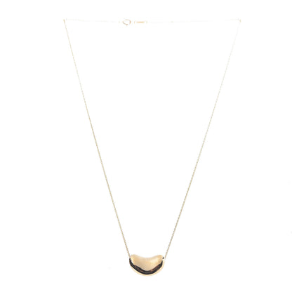 Tiffany 18K Yellow Gold 18mm Elsa Peretti Bean Pendant Necklace 3 of 7