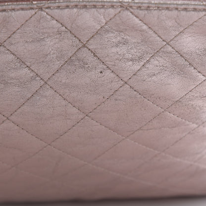 Chanel Metallic Aged Calfskin Quilted Medium Cosmetic Case Pink 9 of 9