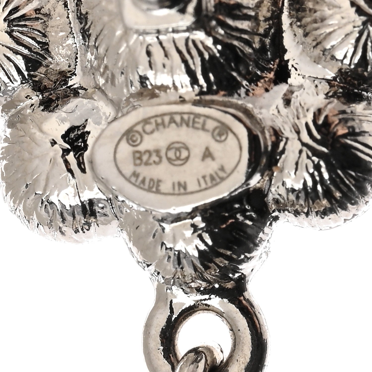 Chanel Crystal Pearl Coco Mark CC Drop Earrings Silver 3 of 5