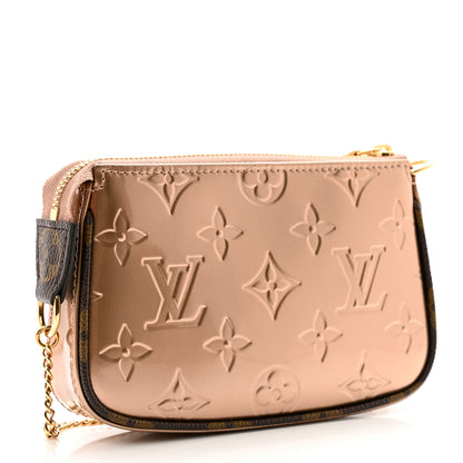 Louis Vuitton Metallic Vernis Mini Pochette Accessories Rose Gold 3 of 6