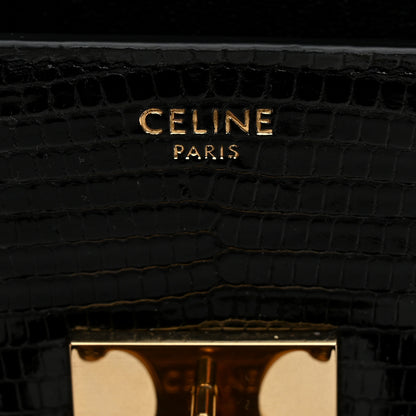 Celine Shiny Lizard Maillon Triomphe Clutch Black 6 of 7