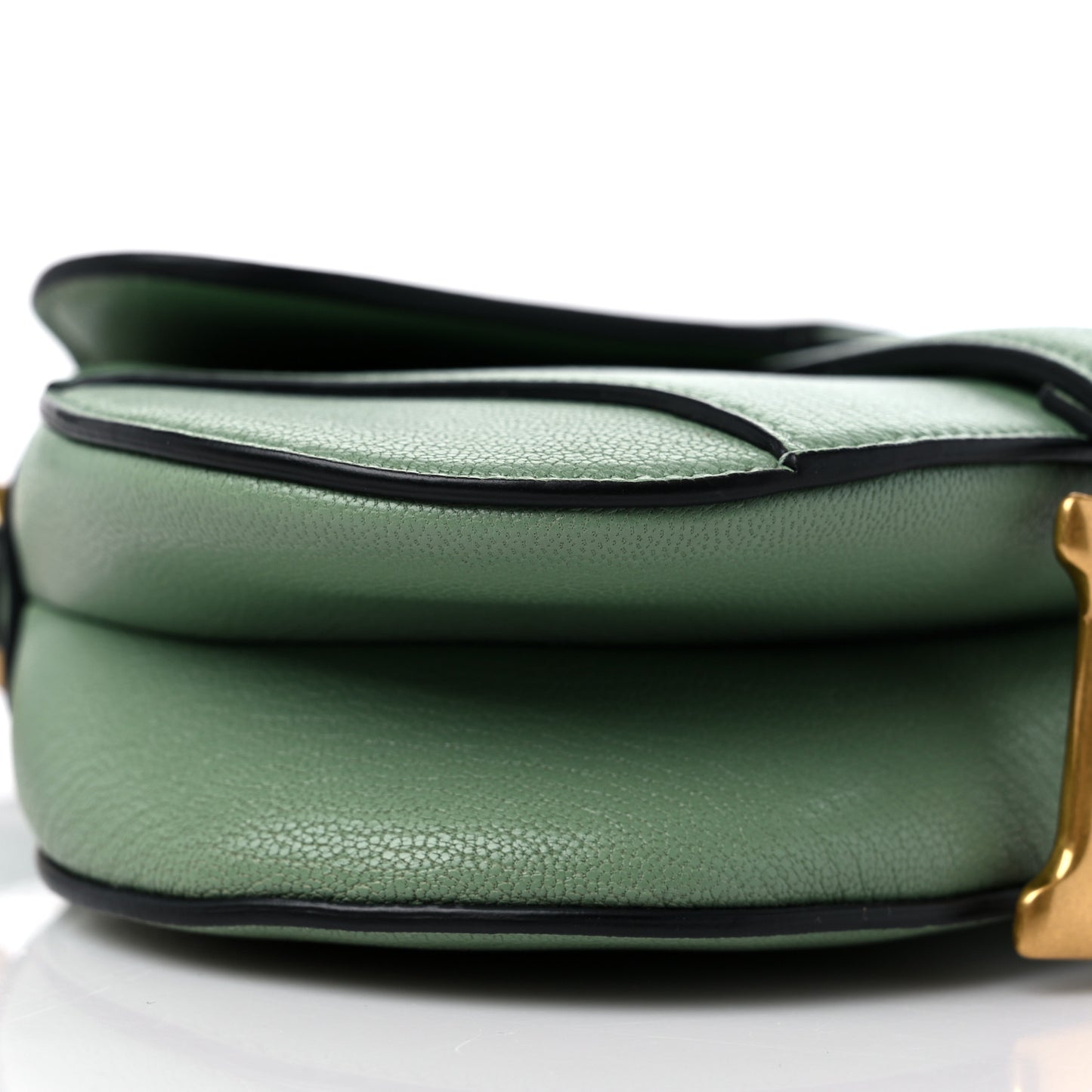 Calfskin Mini Saddle Bag Green