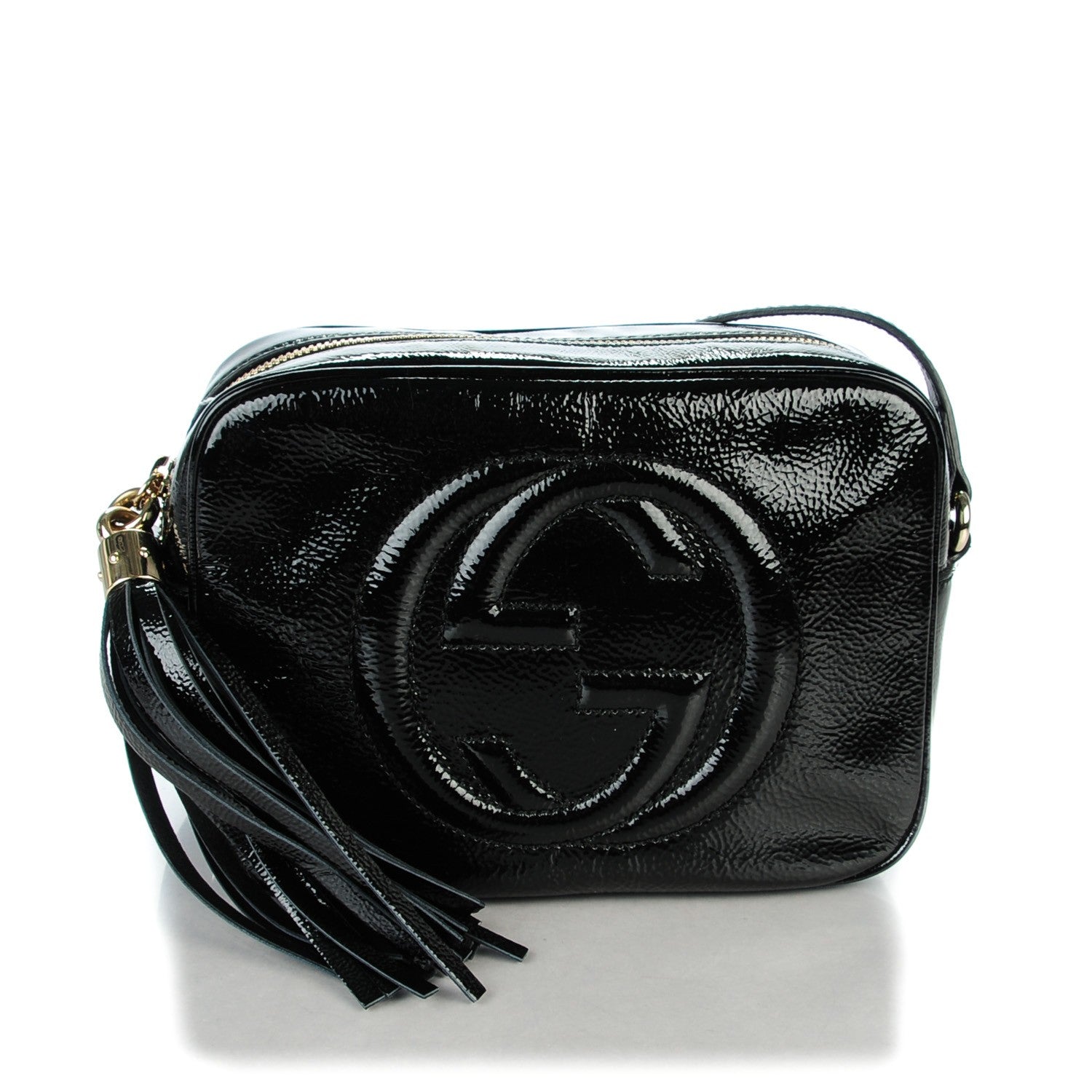 Gucci Soft Patent Small Soho Disco Bag Black 1 of 7