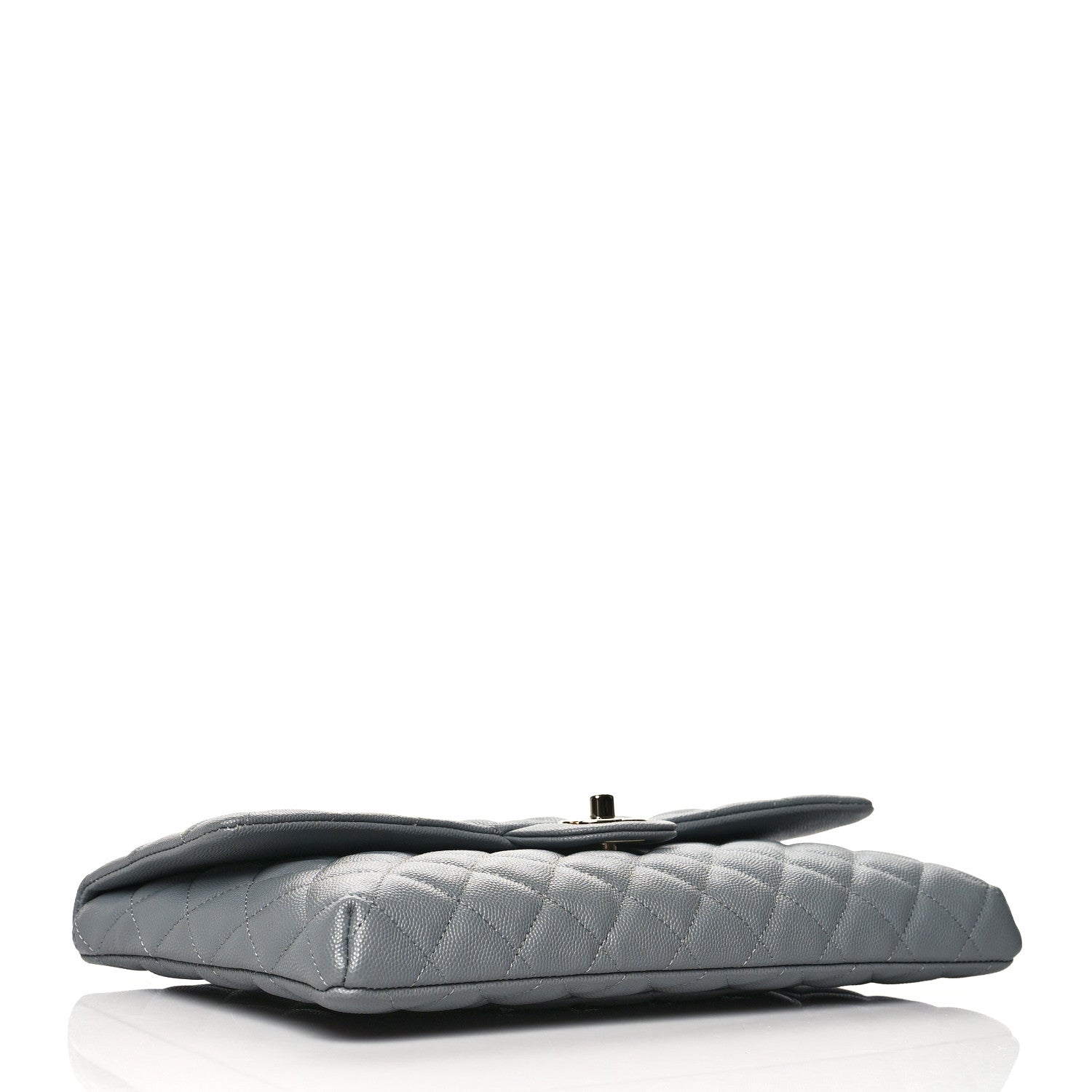 Chanel Caviar Quilted Flap Clutch Grey 4 of 11