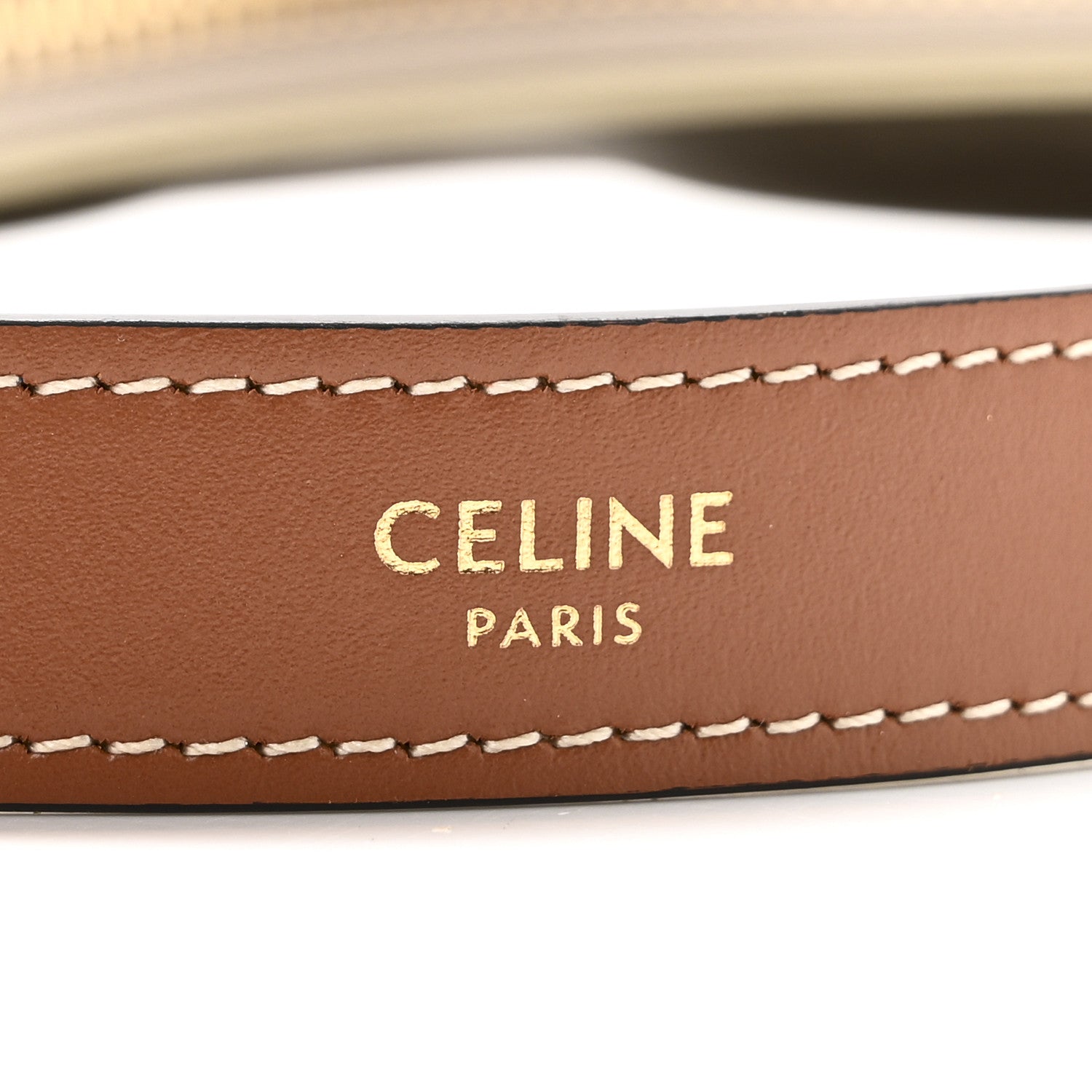 Celine Canvas Calfskin Ava Triomphe Shoulder Bag Grege 6 of 9
