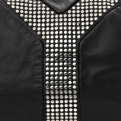 Saint Laurent Calfskin Studded Easy Sac Black 8 of 16