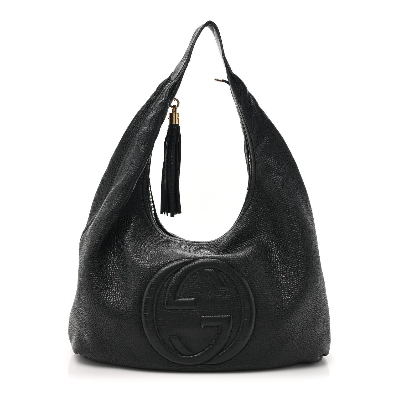 Gucci Pebbled Calfskin Soho Hobo Black 1 of 15