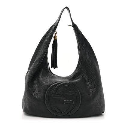 Gucci Pebbled Calfskin Soho Hobo Black 1 of 15