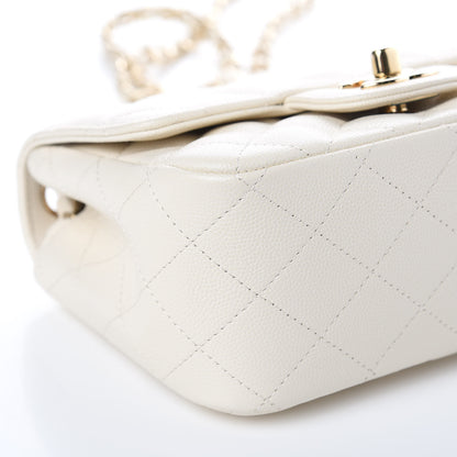 Chanel Caviar Quilted Mini Square Flap White 8 of 11