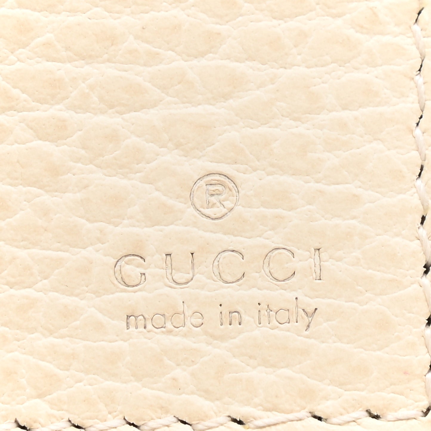 Dollar Calfskin Mini Swing Wallet Bag Mystic White