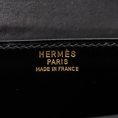 Hermes Box Kelly Cadena Lock Shoulder Bag Black 6 of 14