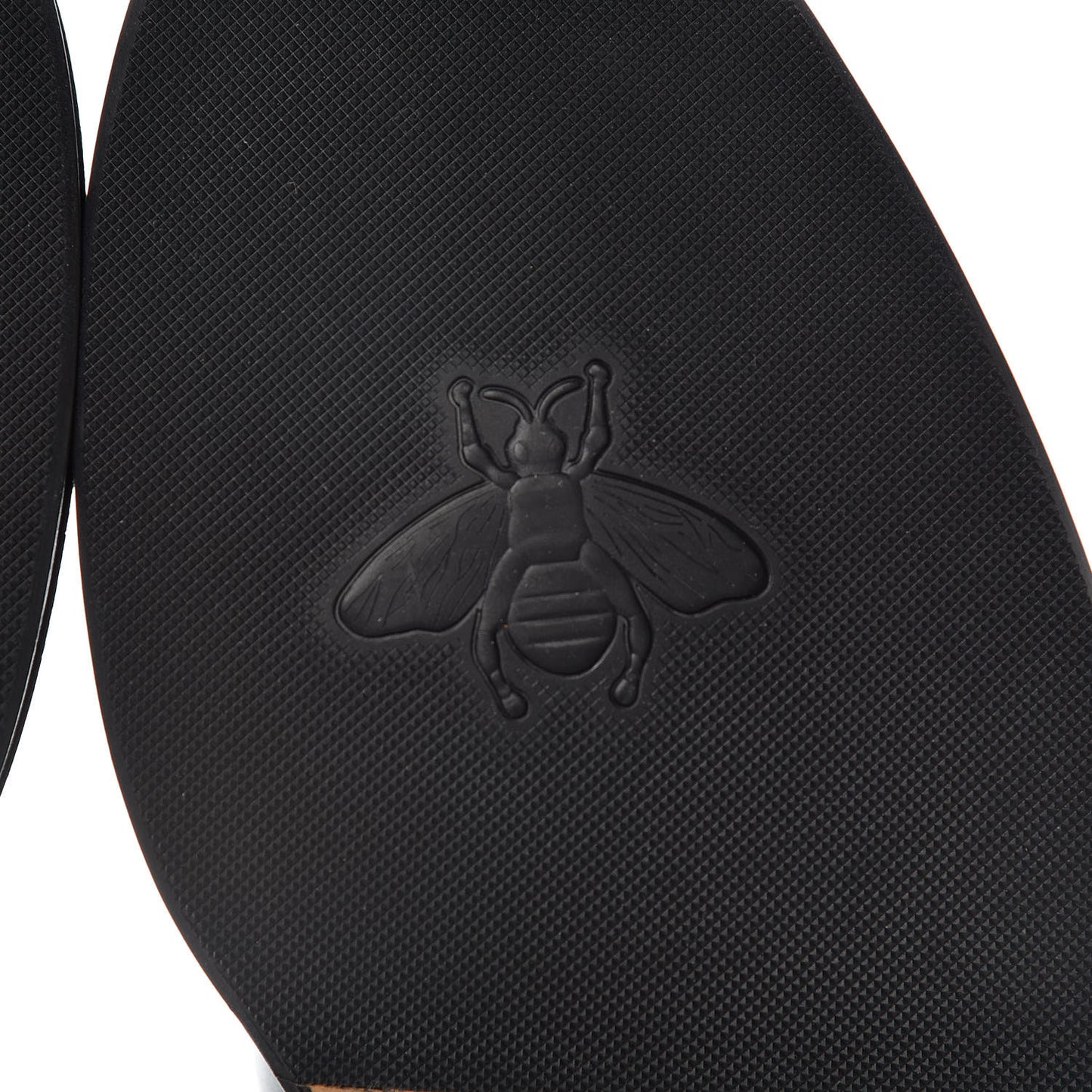 Calfskin Bee Star Embroidered Mens Captoe Derby Loafers 10 Black