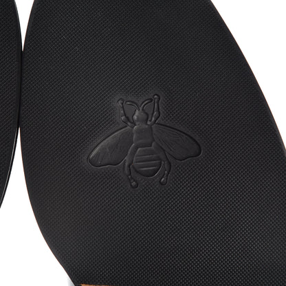 Gucci Calfskin Bee Star Embroidered Mens Captoe Derby Loafers 10 Black 7 of 10