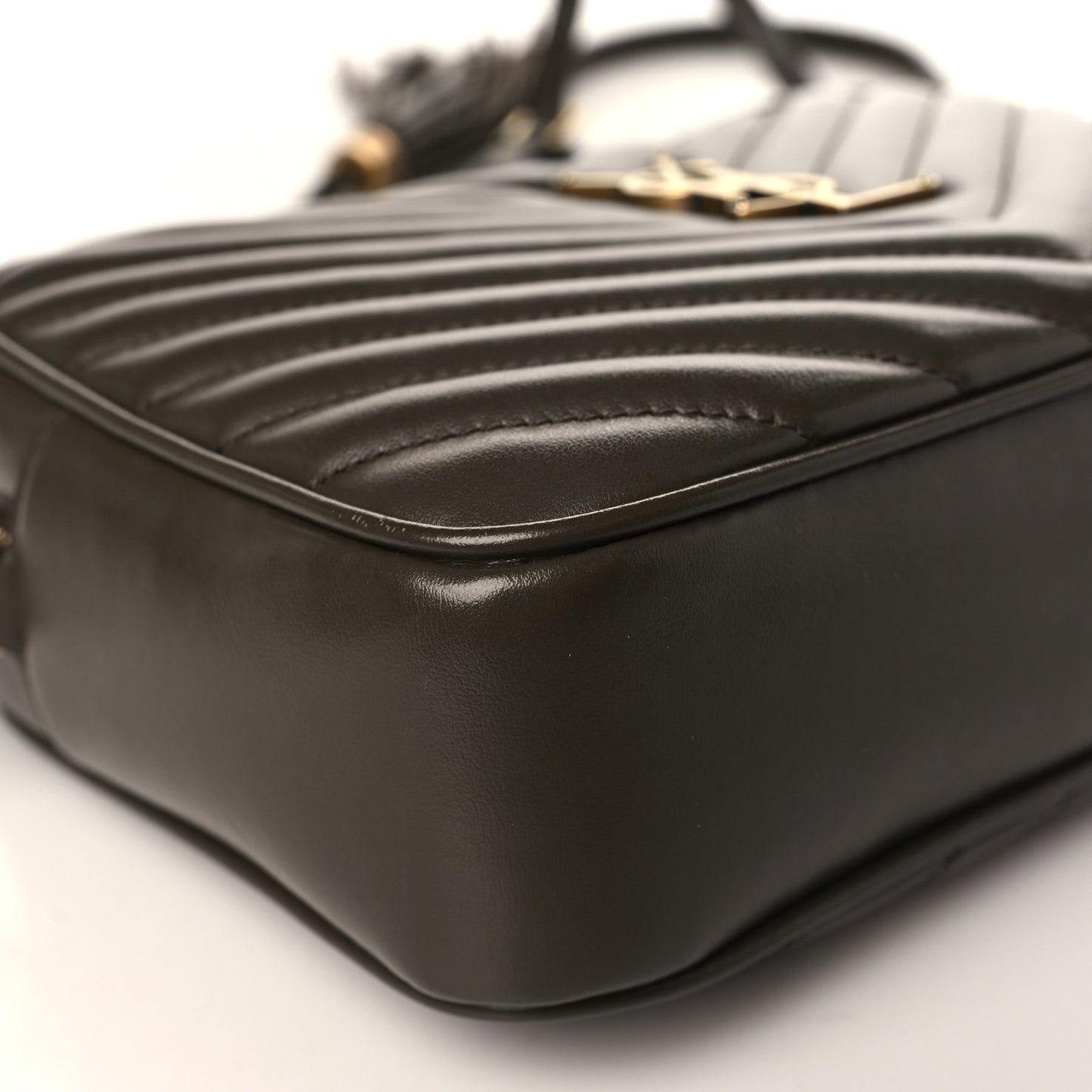 Calfskin Matelasse Monogram Lou Camera Bag Military Olive