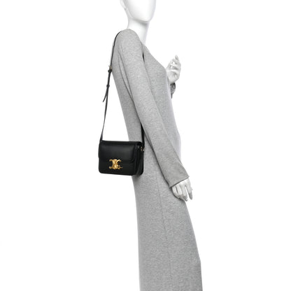 Celine Shiny Calfskin Teen Triomphe Black 2 of 10