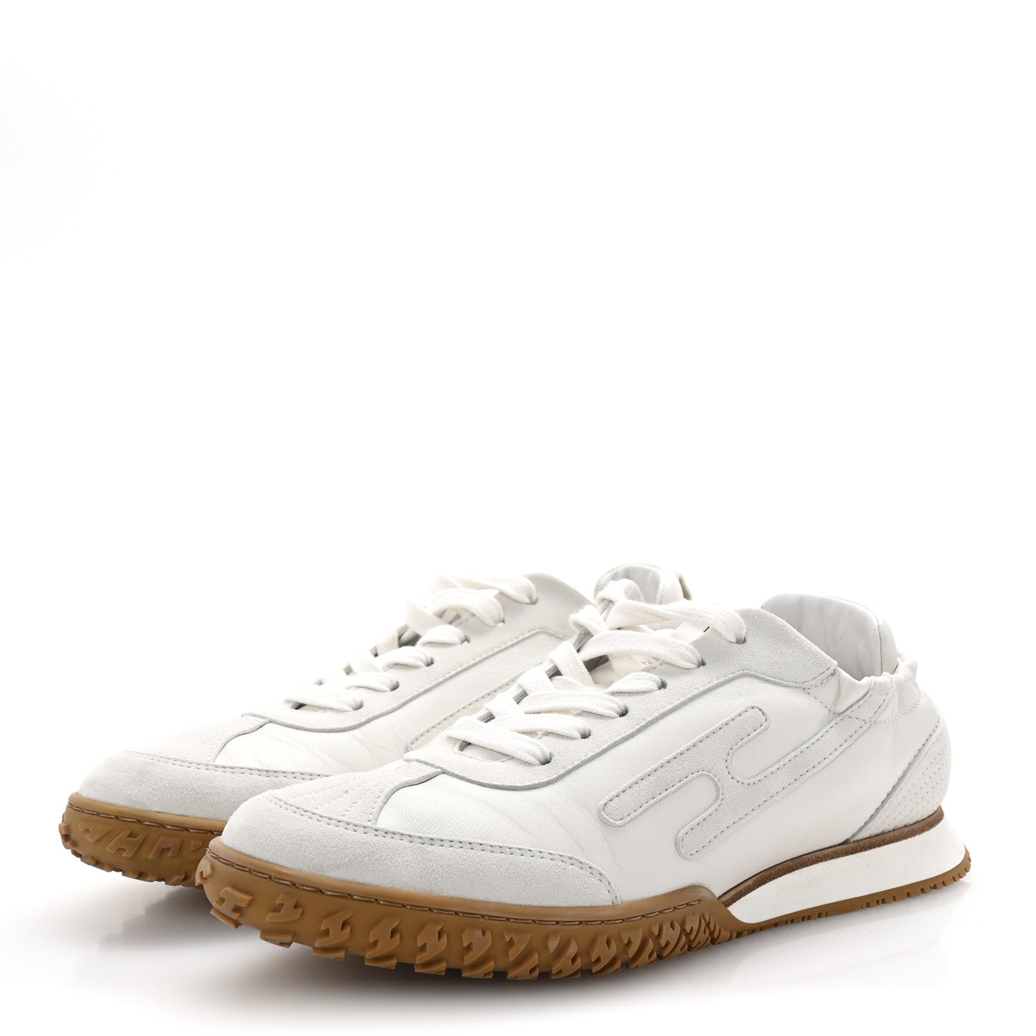 Hermes Nappa Suede Goatskin Jet Sneakers 38 White 4 of 10