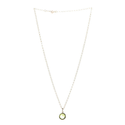 Tiffany 18K Yellow Gold Peridot Paloma Picasso Dot Charm Pendant Necklace 4 of 7