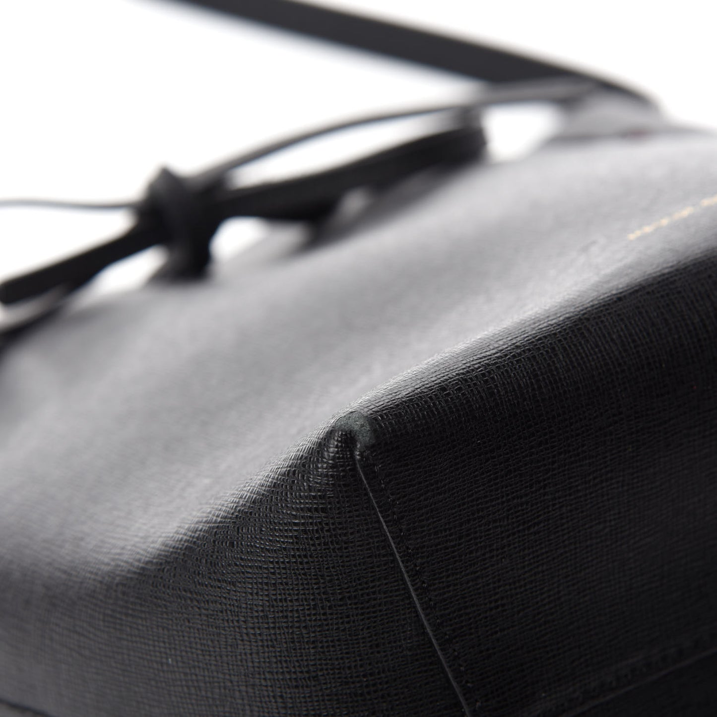 Saffiano Mini Bucket Bag Black Flamma
