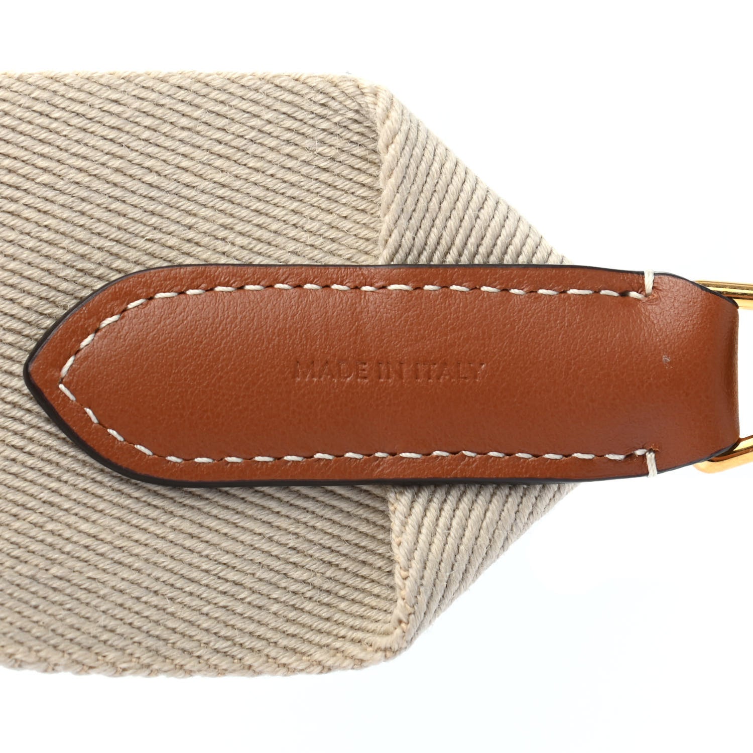 Celine Jacquard Wool Logo Short Strap Beige White 5 of 5