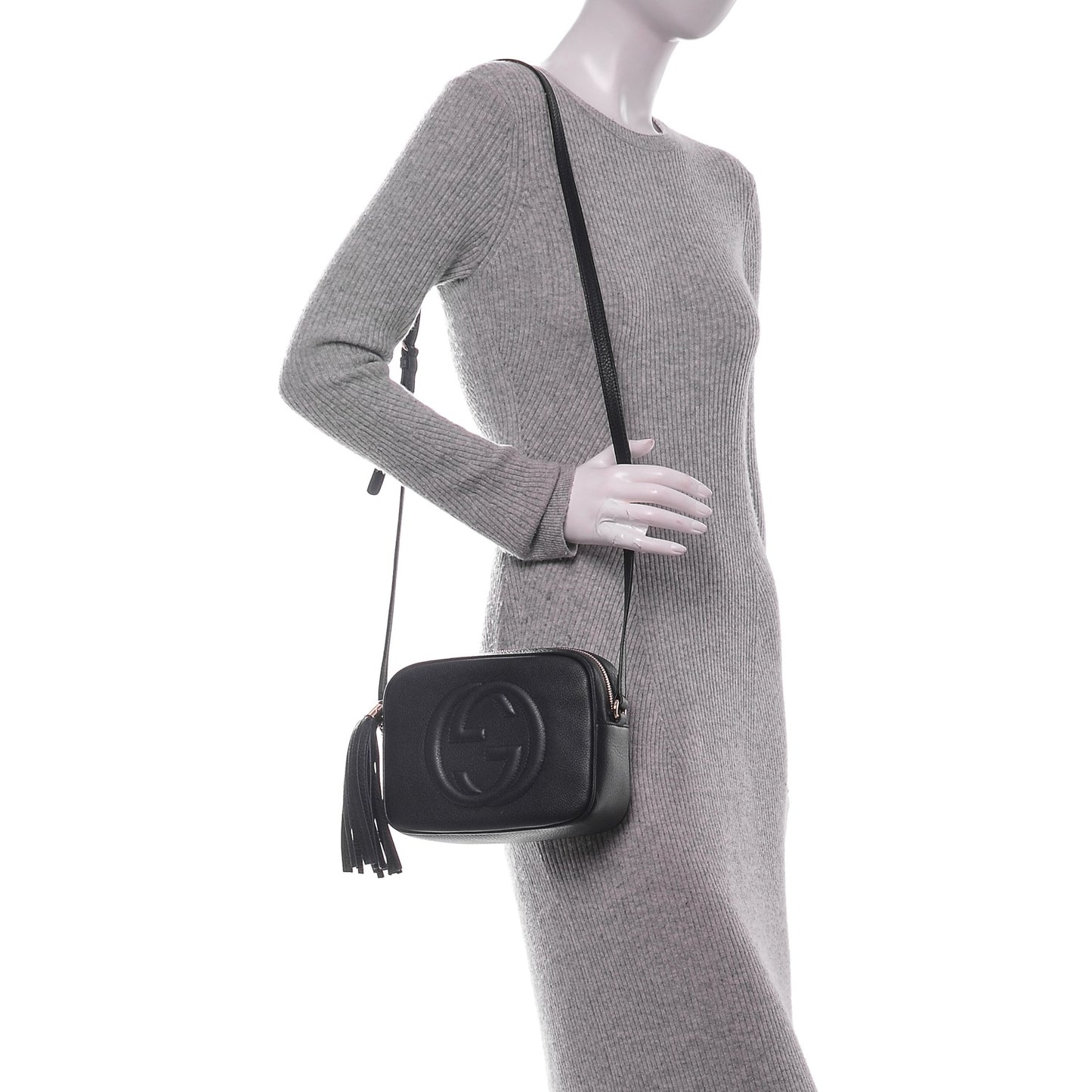 Pebbled Calfskin Small Soho Disco Bag Blue