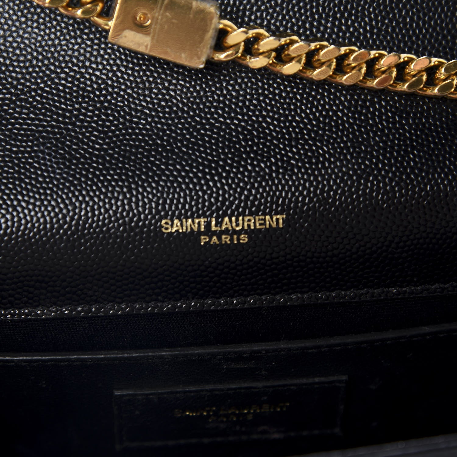 Saint Laurent Grain De Poudre Small Monogram Kate Satchel Black 9 of 12