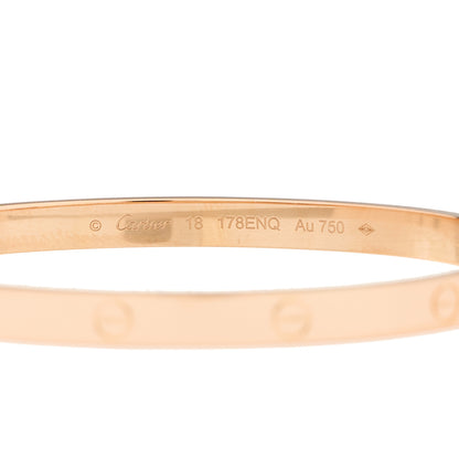 Cartier 18K Pink Gold Medium LOVE Bracelet 18 3 of 9