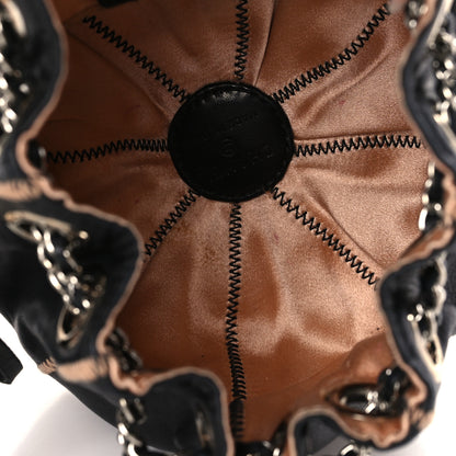 Chanel Lambskin Satin Reversible Mini Sac Cordon Black Peach 5 of 10
