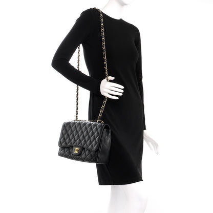 Chanel Caviar Quilted Jumbo Single Flap Black 2 of 8
