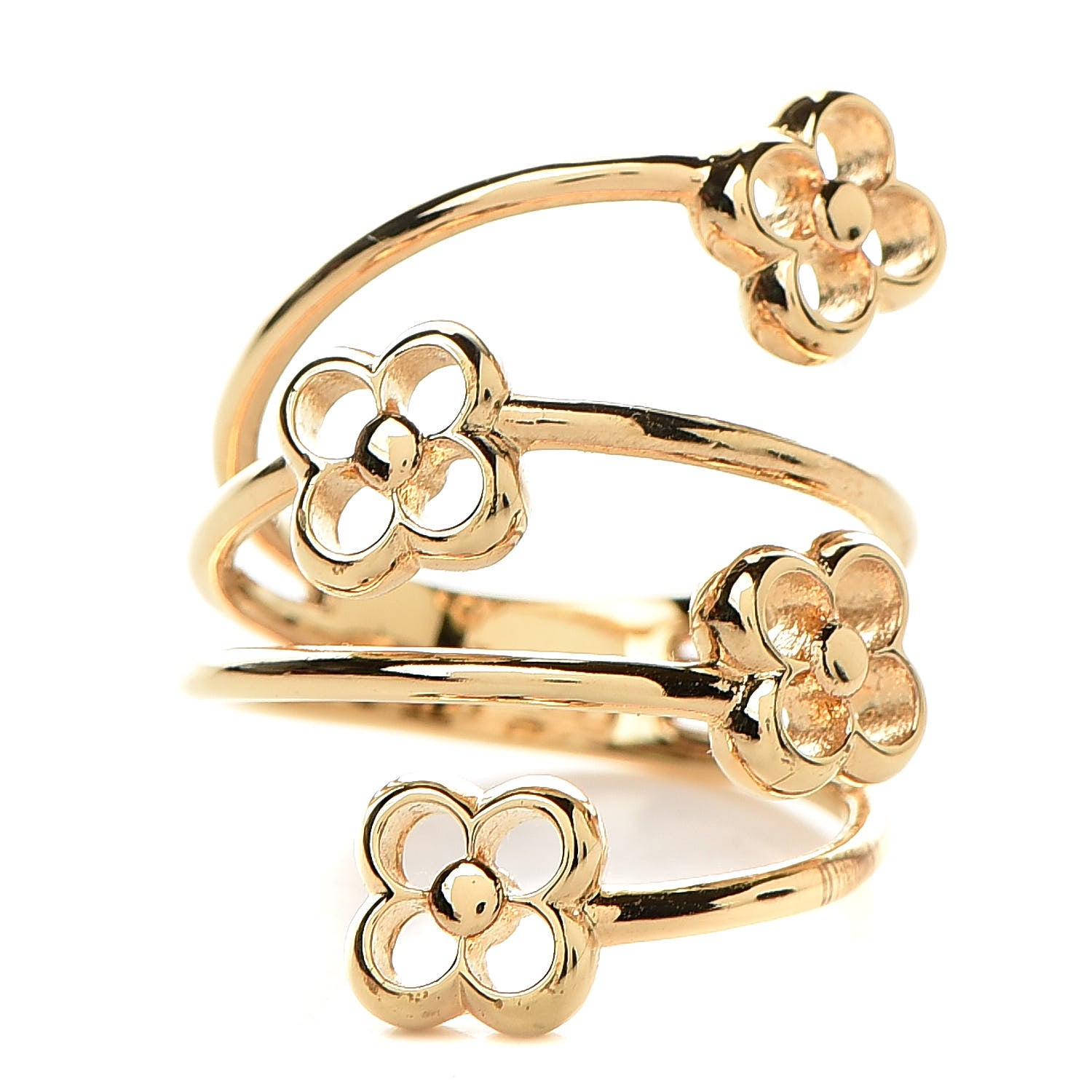 Louis Vuitton Flower Full Ring L Gold 1 of 5