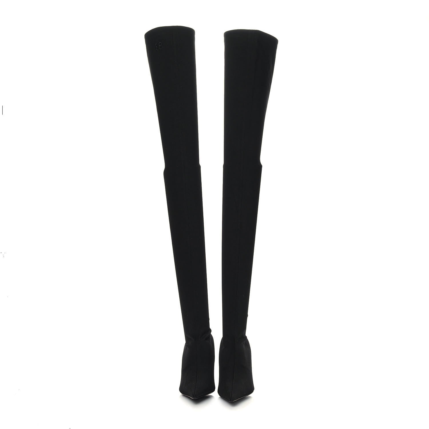 Balenciaga Spandex Pointed Toe Knife Thigh High Boots 38 Black 2 of 7
