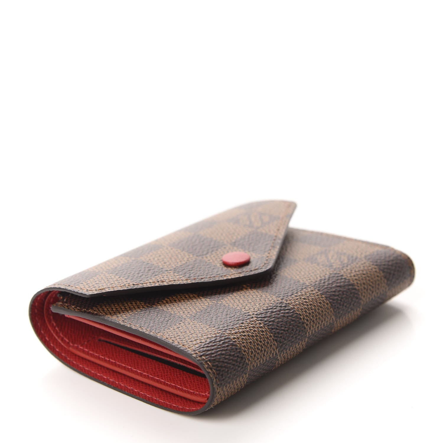 Louis Vuitton Damier Ebene Victorine Wallet Cherry 4 of 8