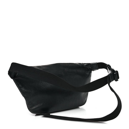 Balenciaga Smooth Calfskin Logo Large Everyday Beltpack Black White 3 of 11