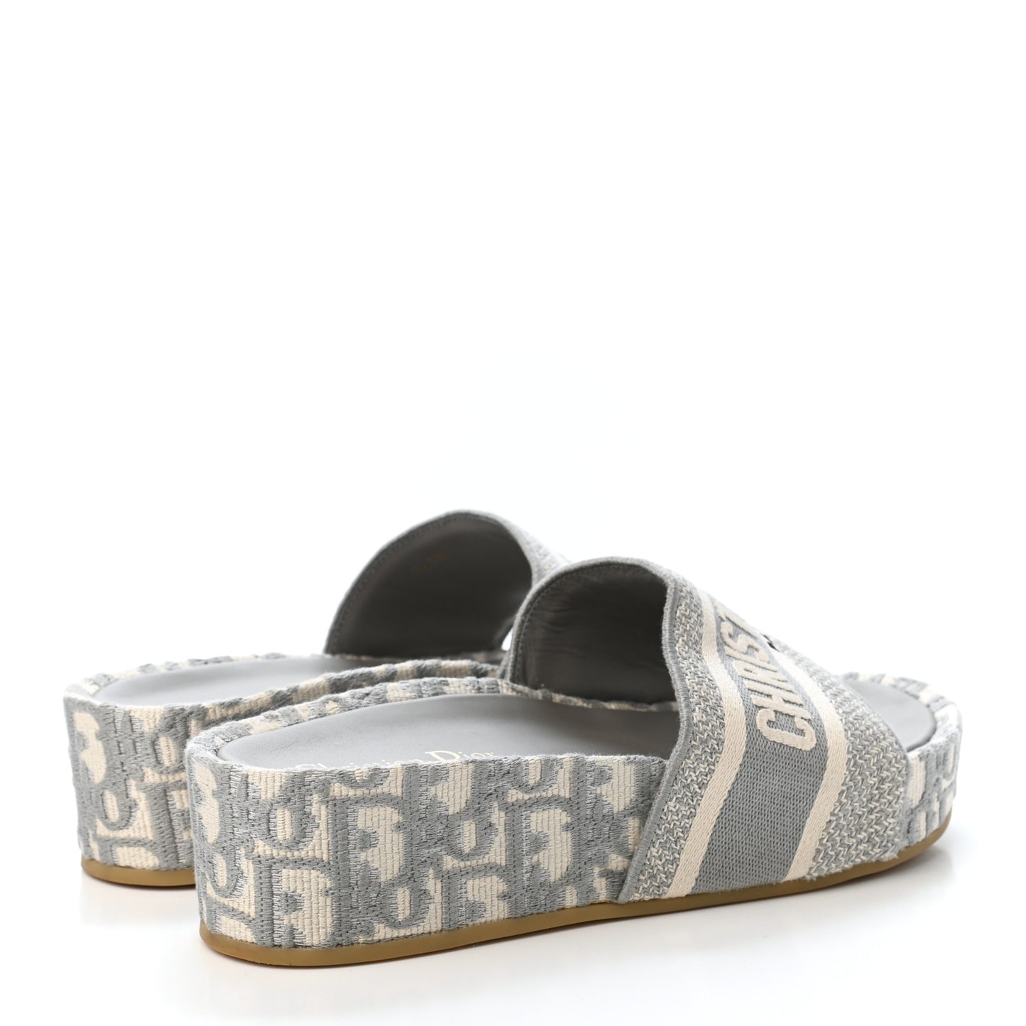 Oblique D-Way Platform Sandals 40 Grey Stone