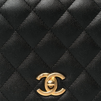 Chanel Caviar Quilted Mini Top Handle Flap Black 8 of 11
