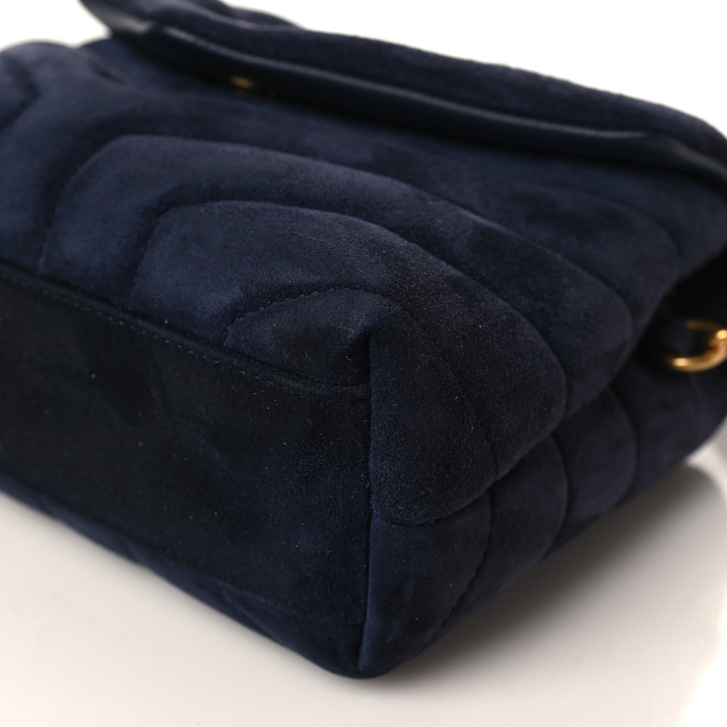Suede Y Quilted Monogram Toy Loulou Crossbody Bag Navy