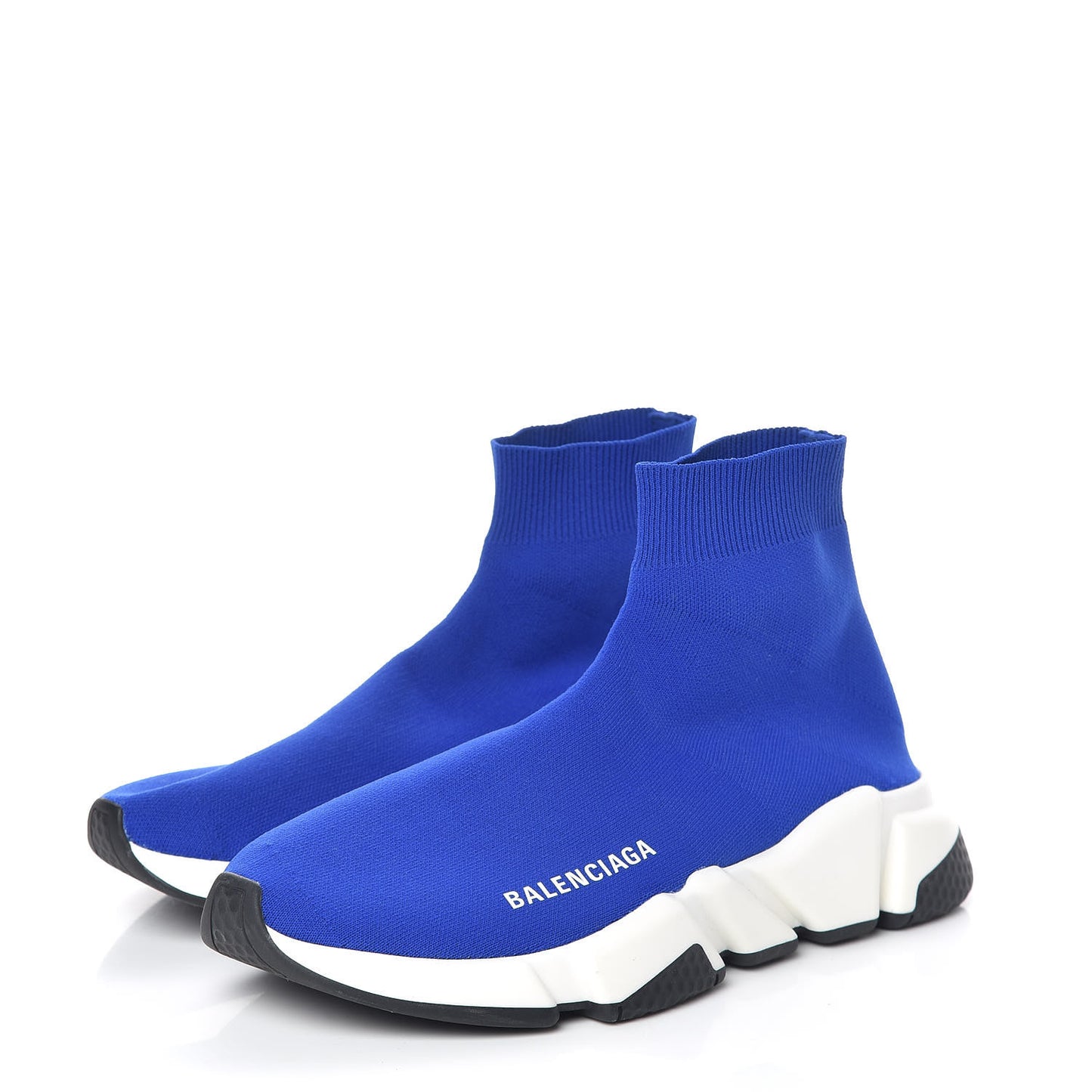 Neoprene Knit Womens Speed Sneakers 38 Bleu Saphir