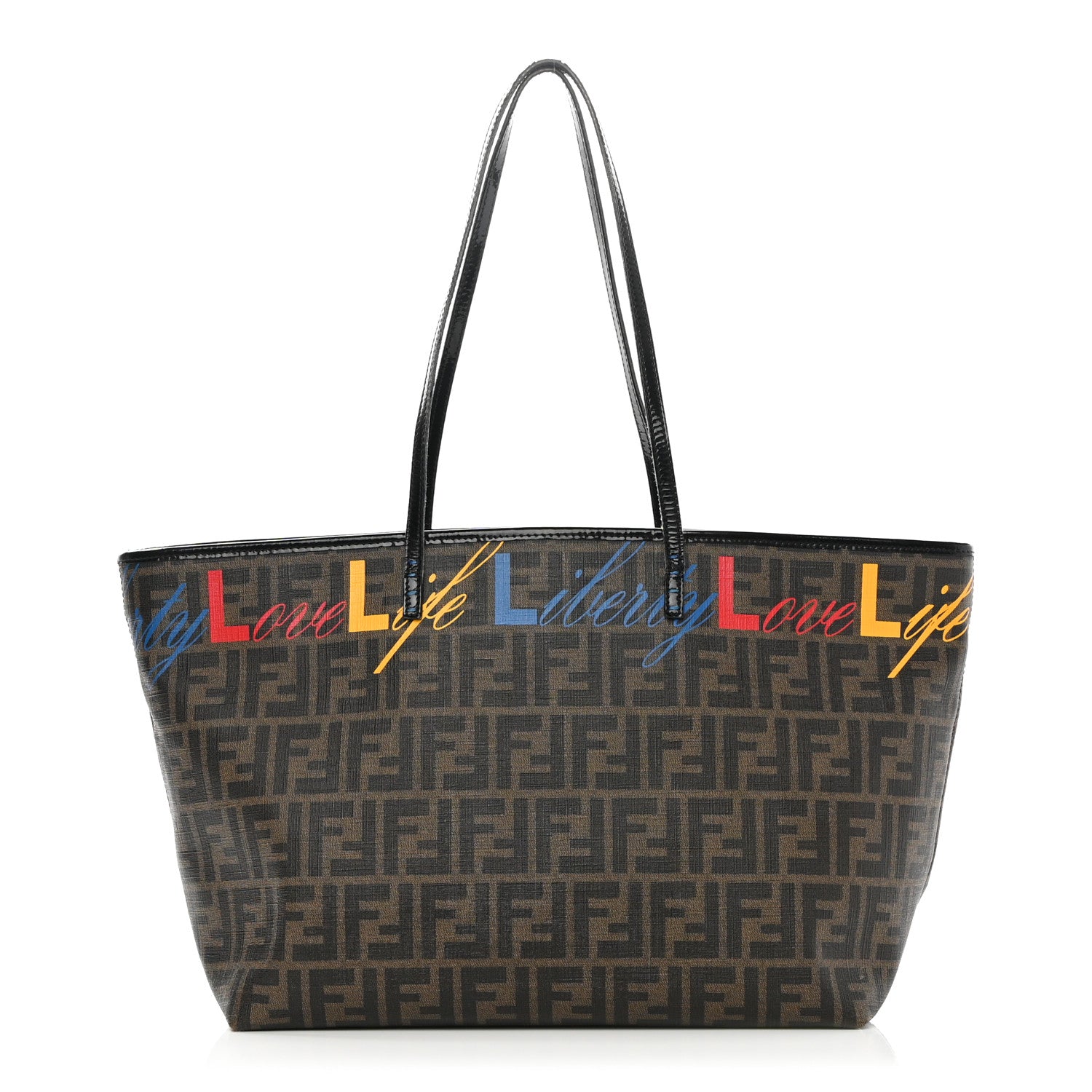 Fendi Zucca Love Life Liberty Medium Roll Tote Tobacco Multicolor 1 of 16