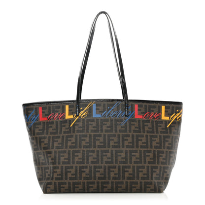 Fendi Zucca Love Life Liberty Medium Roll Tote Tobacco Multicolor 1 of 16