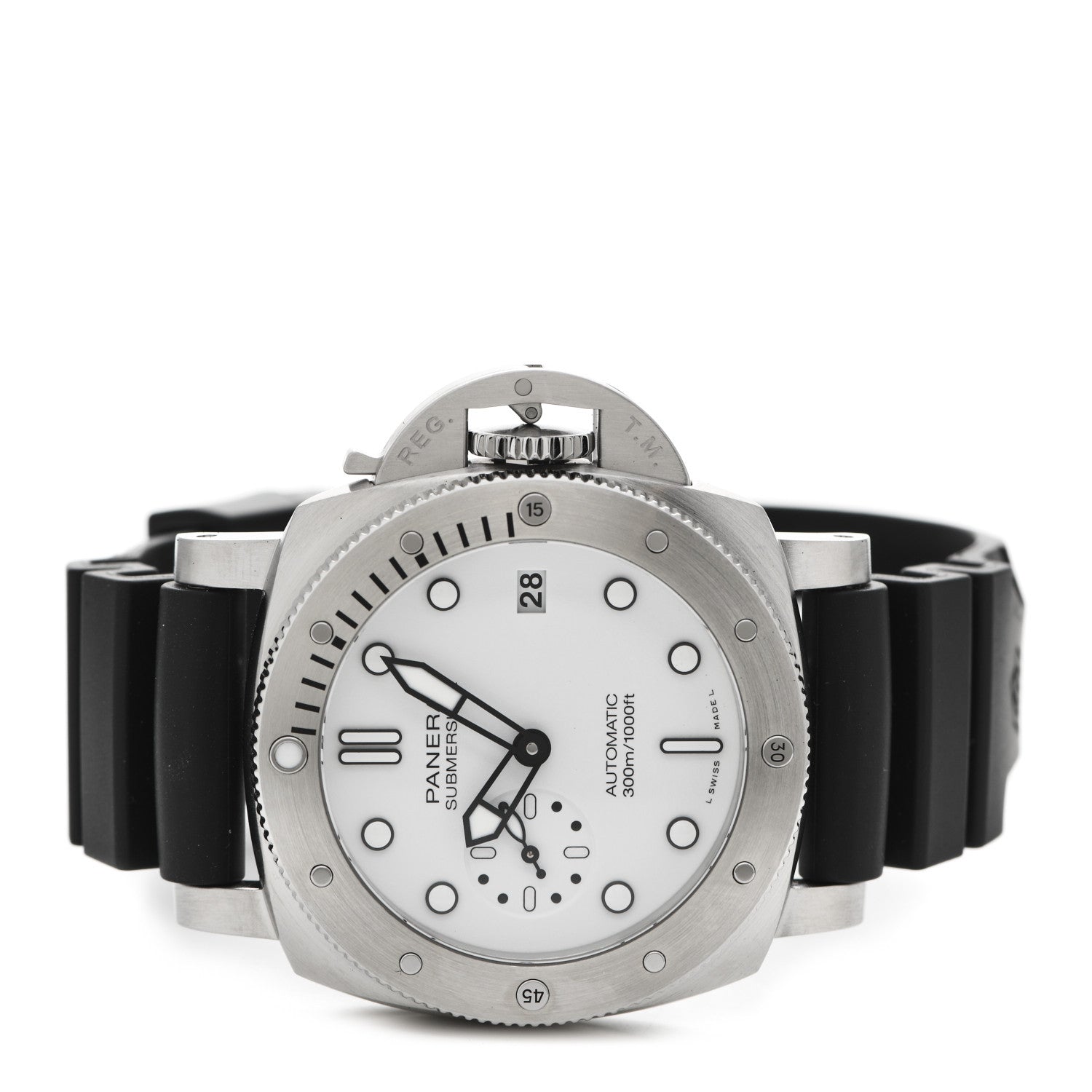 Panerai Stainless Steel Rubber 42mm Submersible Bianco Automatic Watch PAM01223 2 of 5