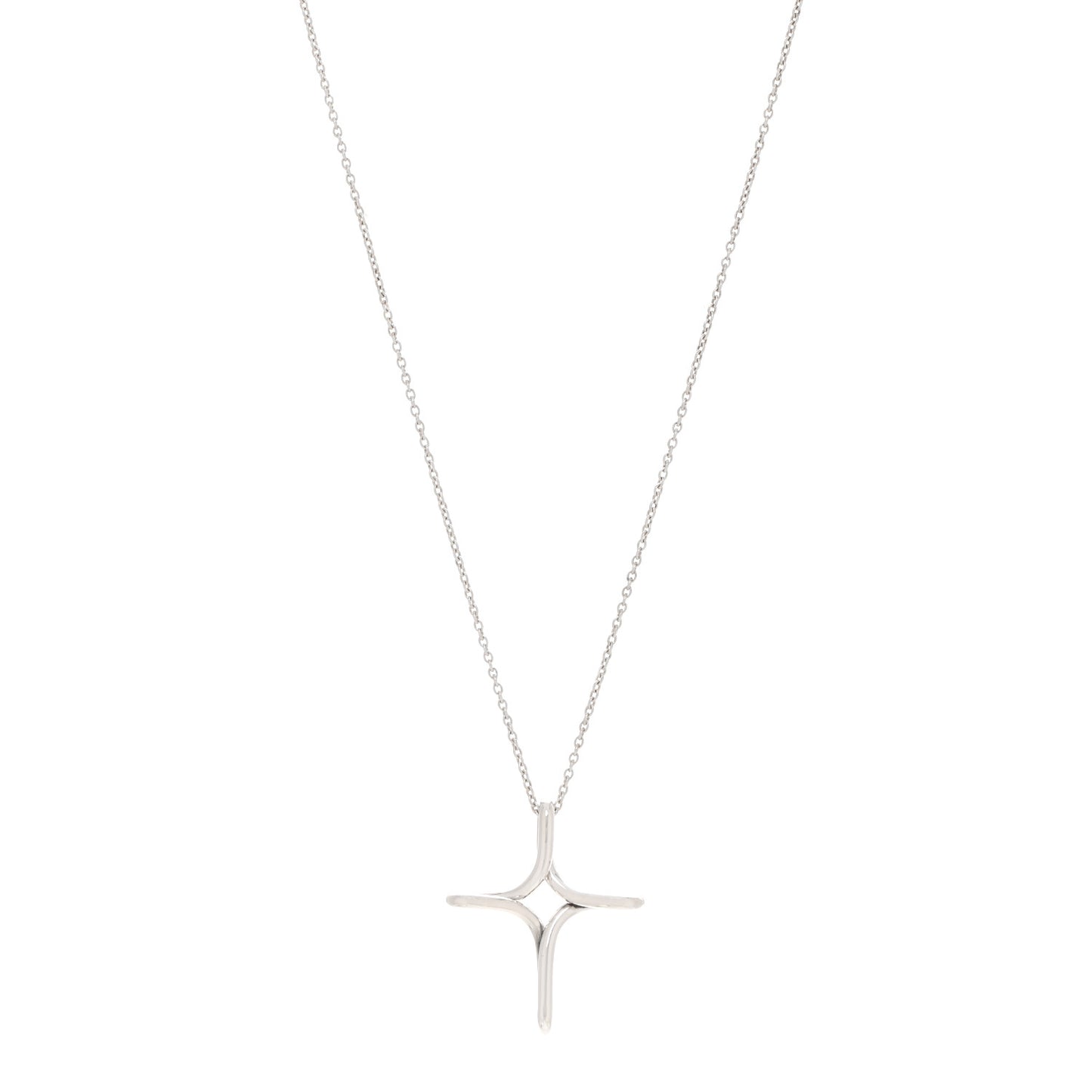 Sterling Silver Elsa Peretti Infinity Cross Pendant Necklace