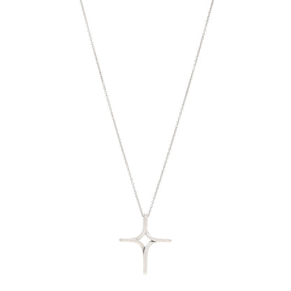 Tiffany Sterling Silver Elsa Peretti Infinity Cross Pendant Necklace 1 of 6