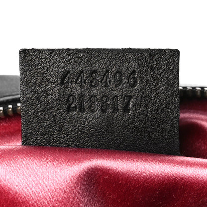 Gucci Velvet Matelasse Loved Embroidered Medium GG Marmont Shoulder Bag Black 7 of 10