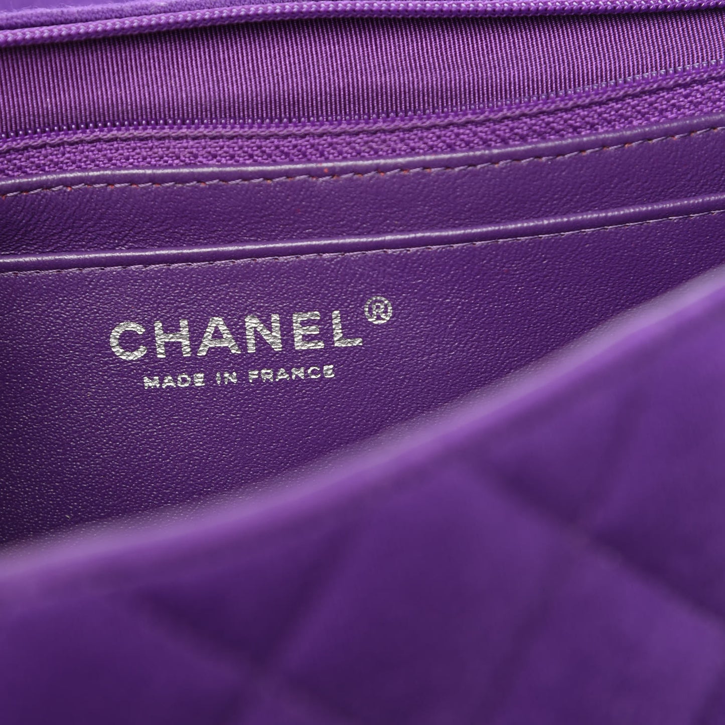 Jersey Quilted Jumbo Single Flap Purple