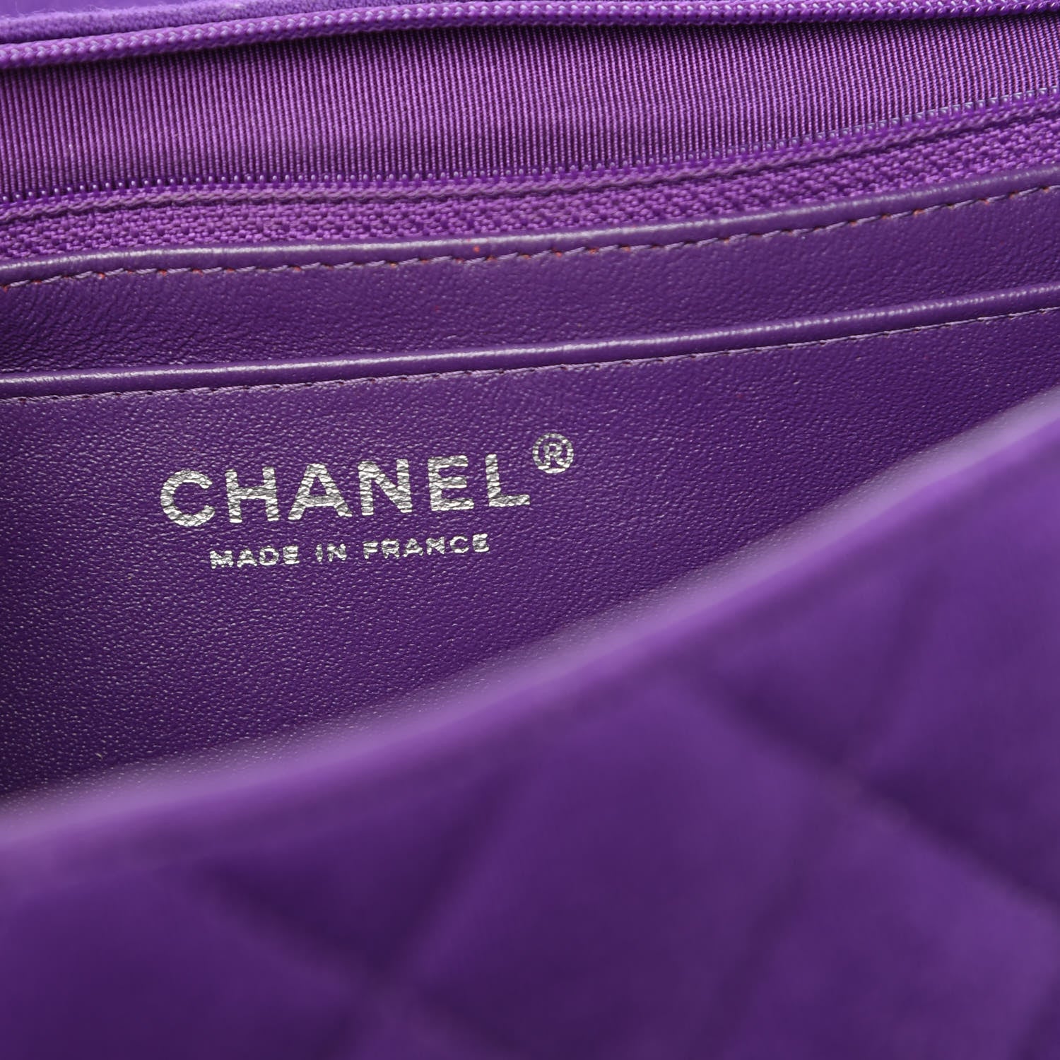 Chanel Jersey Quilted Jumbo Single Flap Purple 6 of 13