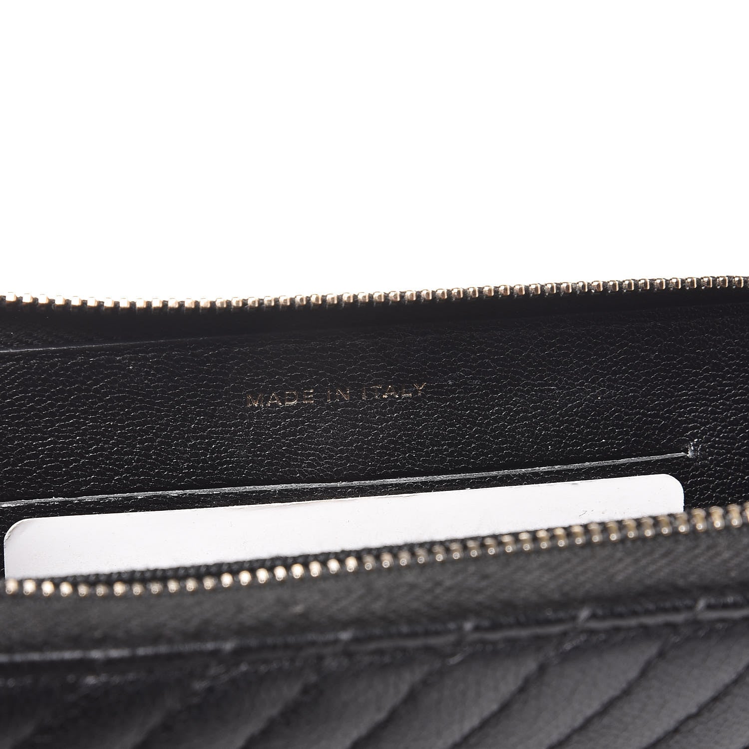 Chanel Shiny Goatskin Diagonal Quilted Small Zip Around Wallet Black 7 of 8